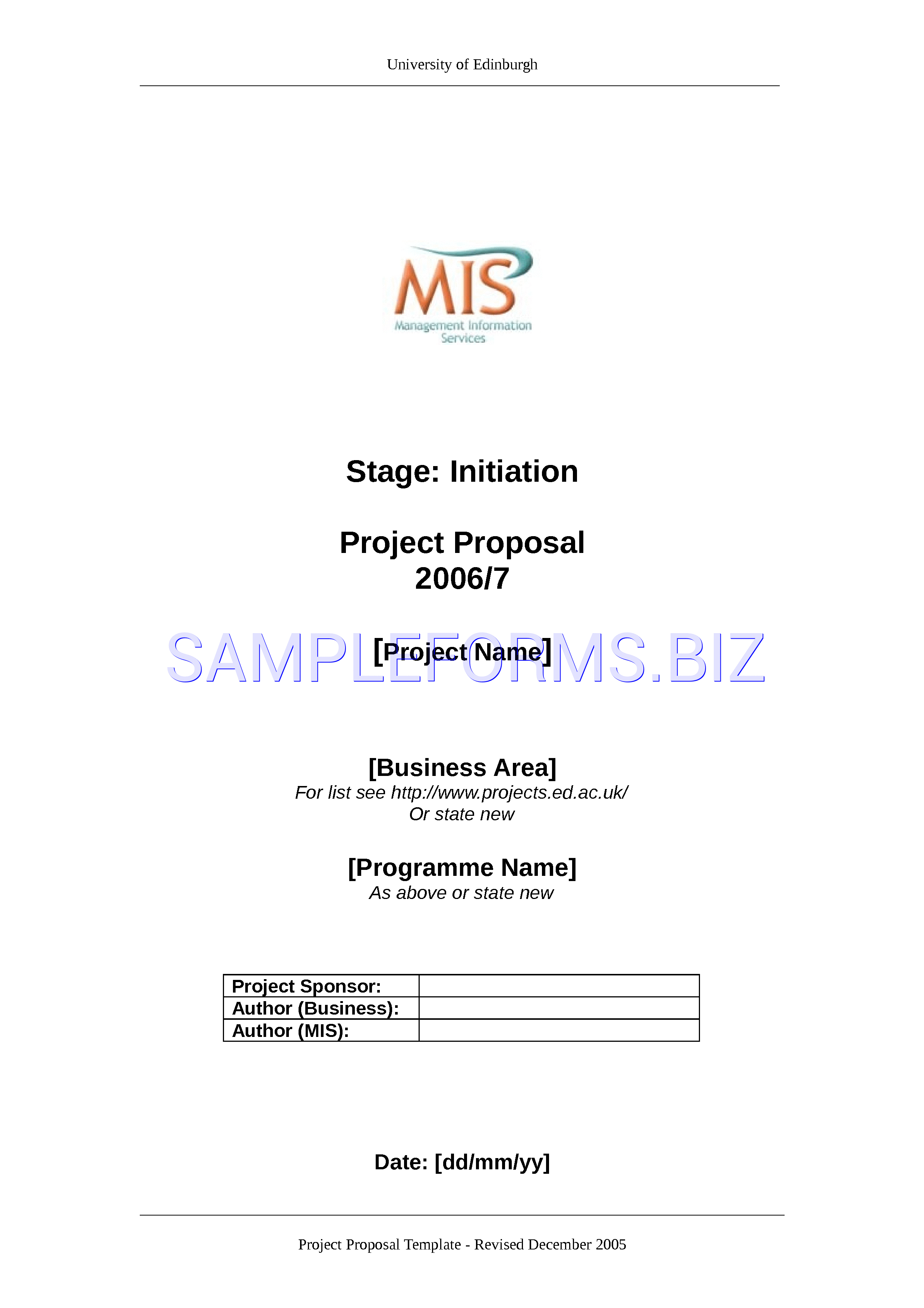 Preview free downloadable Project Proposal Template 3 in PDF (page 1)